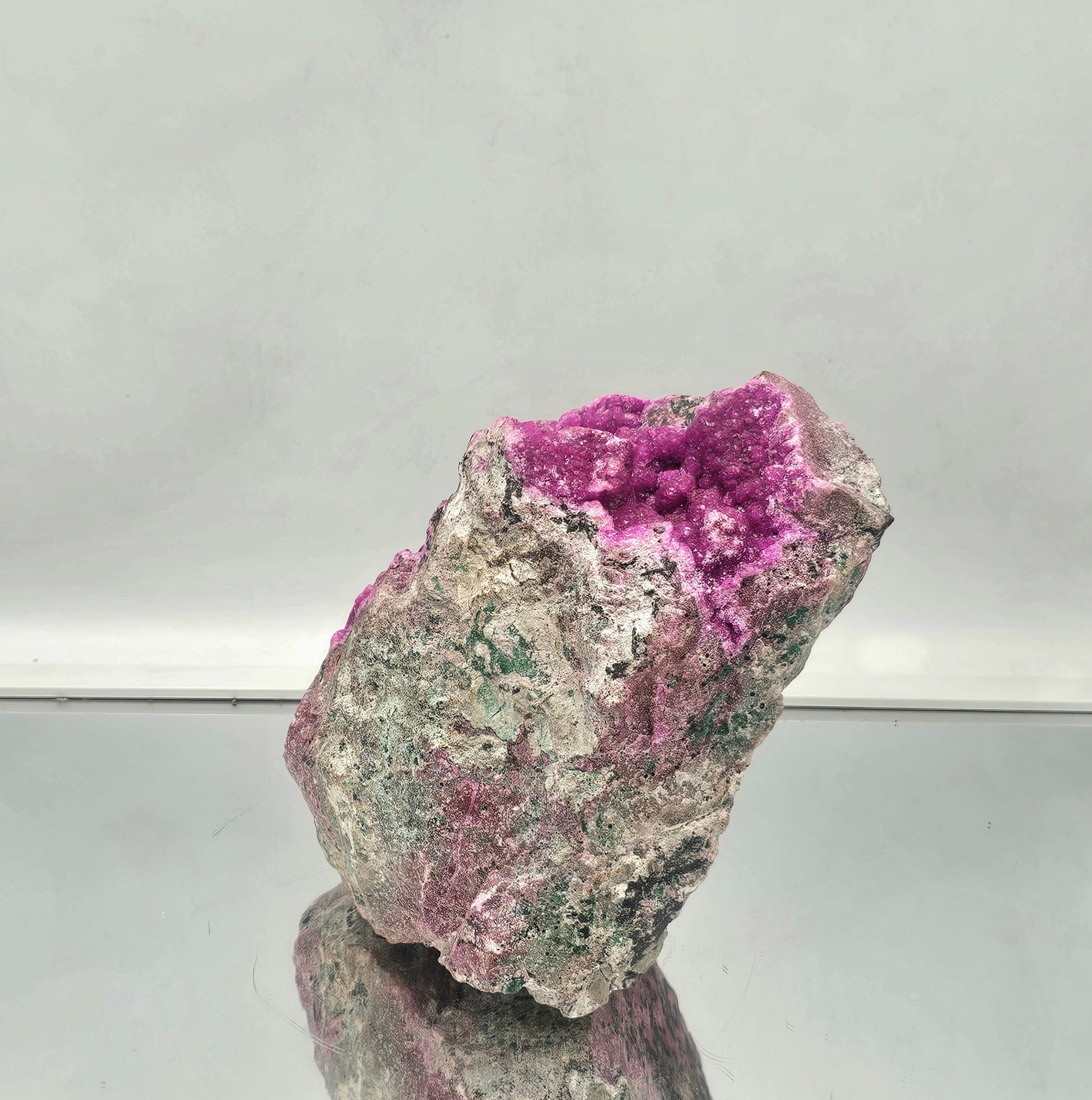 large pink interior design crystals cobalt calcite