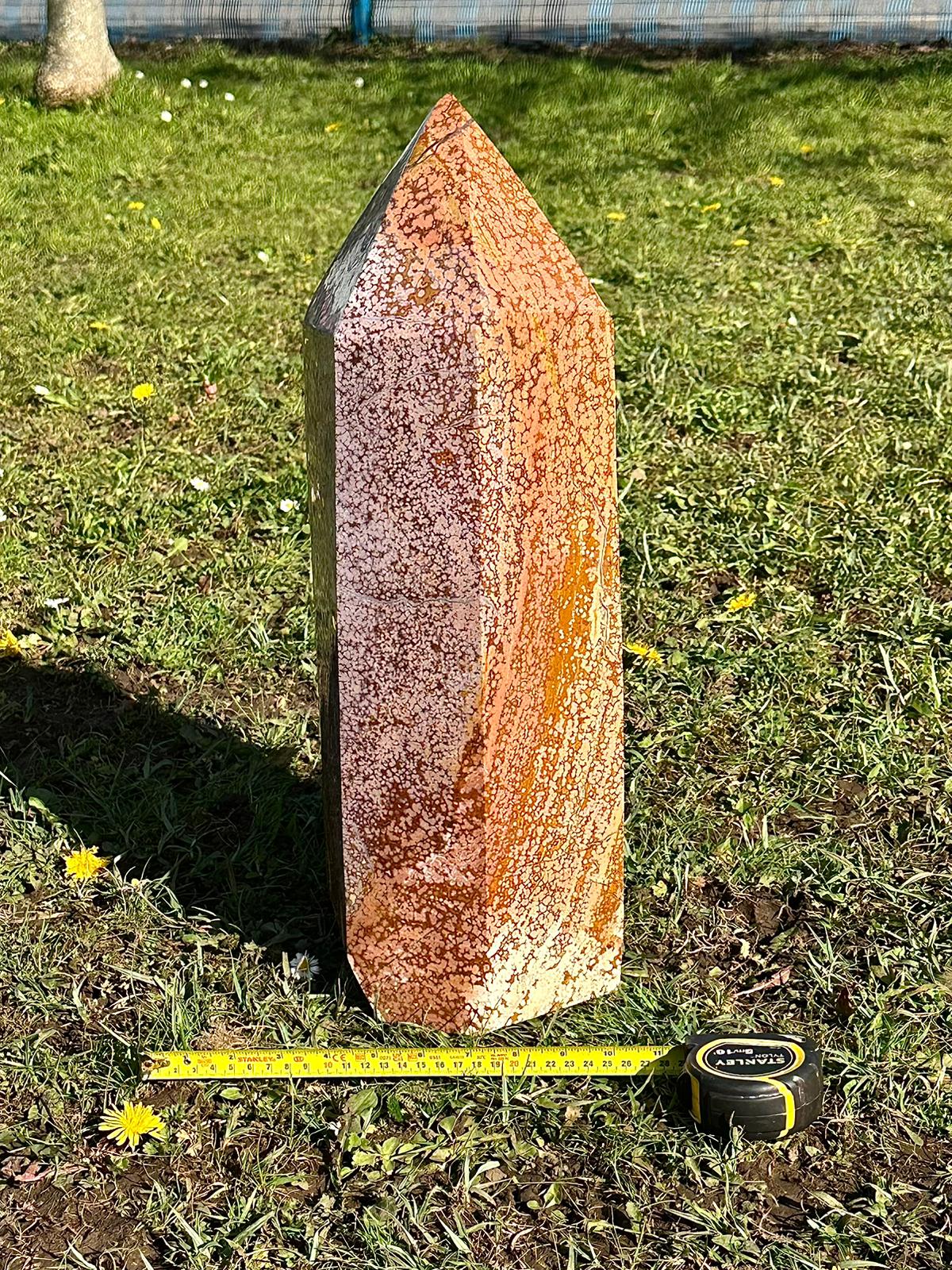 large polished jasper crystal display piece