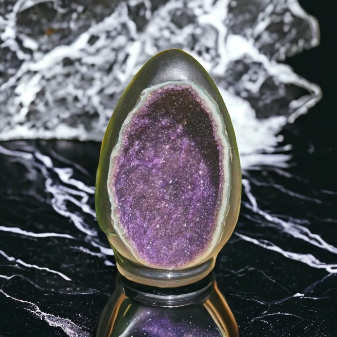 large amethyst crystal egg