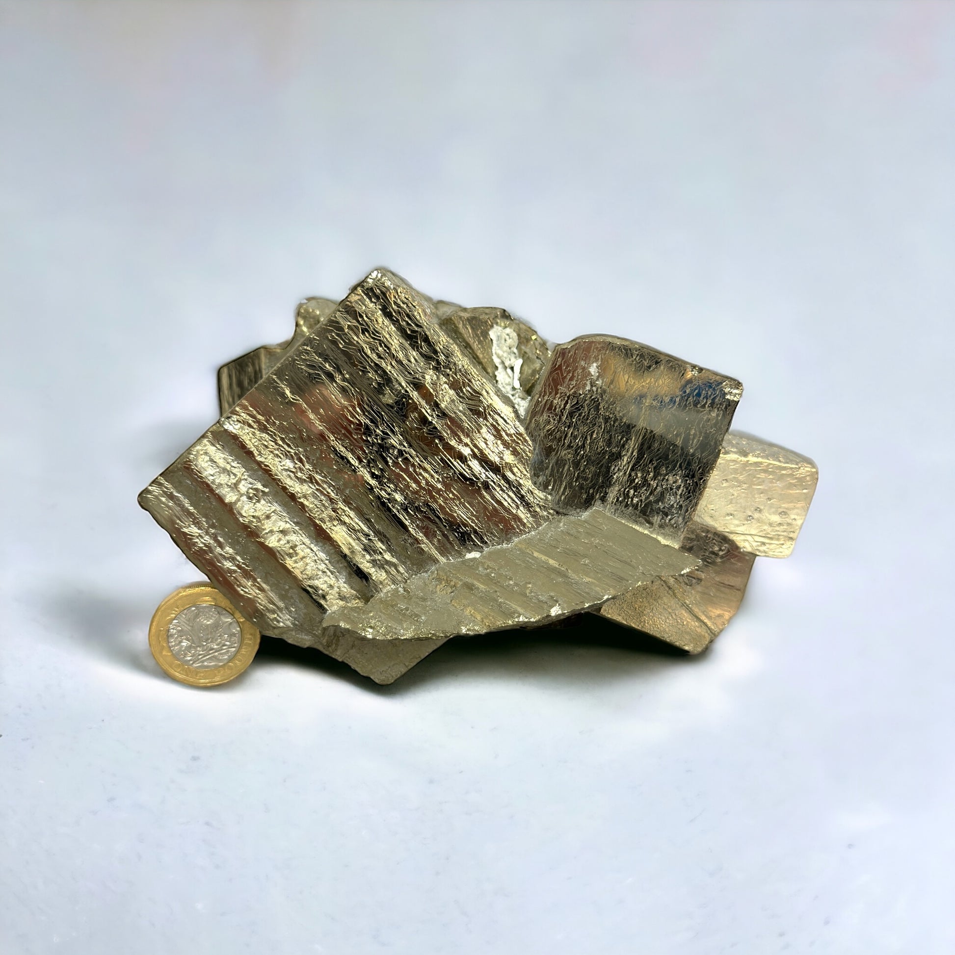 7) High Quality Large Pyrite Crystal – Distinction Crystals