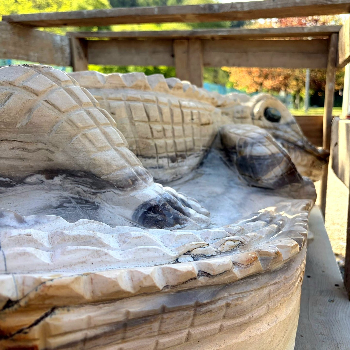 luxury agate crocodile statement piece