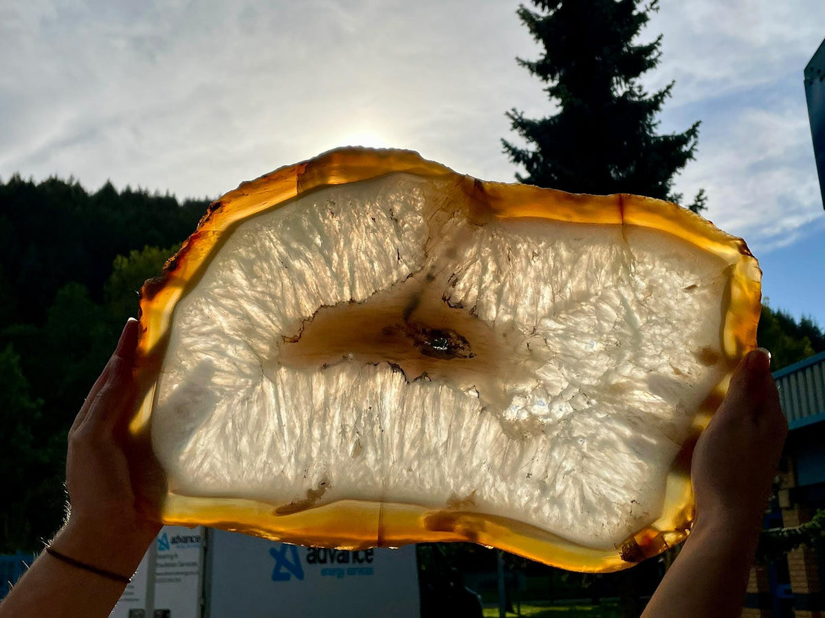 XL Agate crystal slice for luxury interior styling