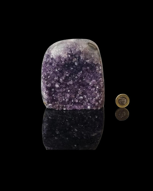 Luxury Uruguayan Amethyst crystal display on polished base