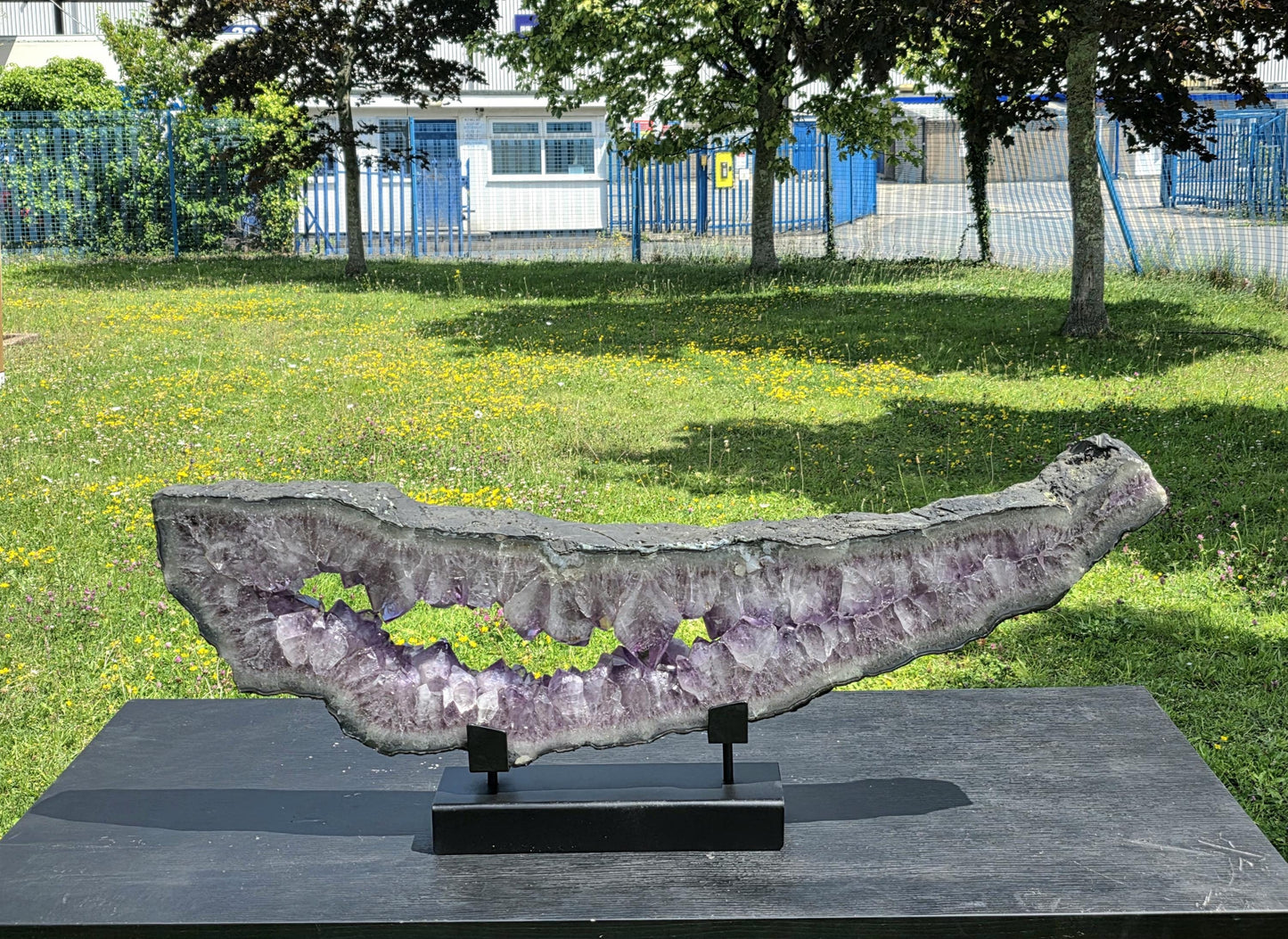 Luxury crystal sculpture featuring Brazilian amethyst.
