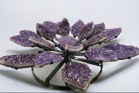 Luxury amethyst lotus light, a stunning home décor centrepiece