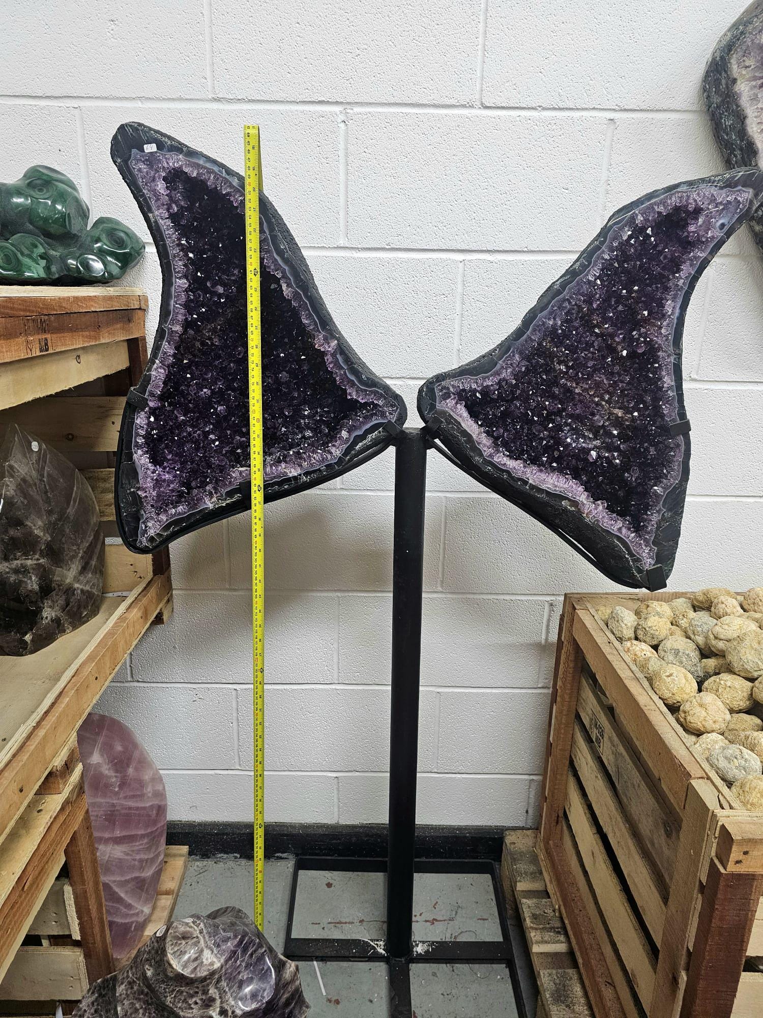luxury amethyst wings crystal sculpture