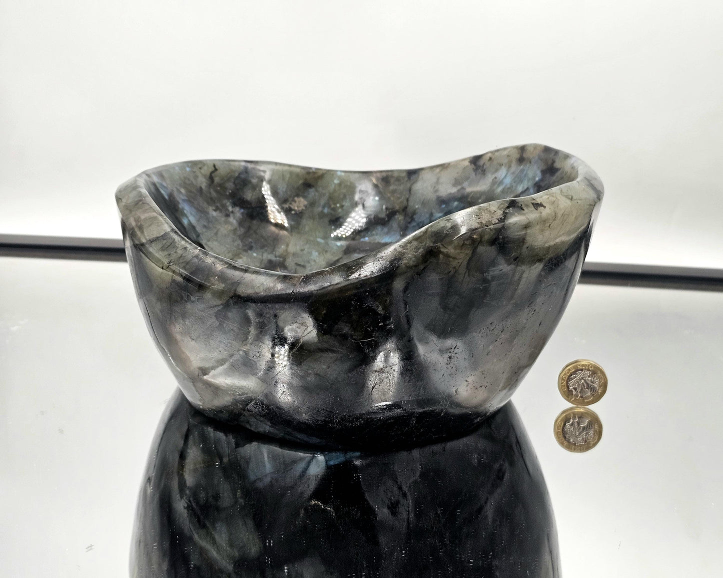Luxury Labradorite crystal bowl for refined home décor