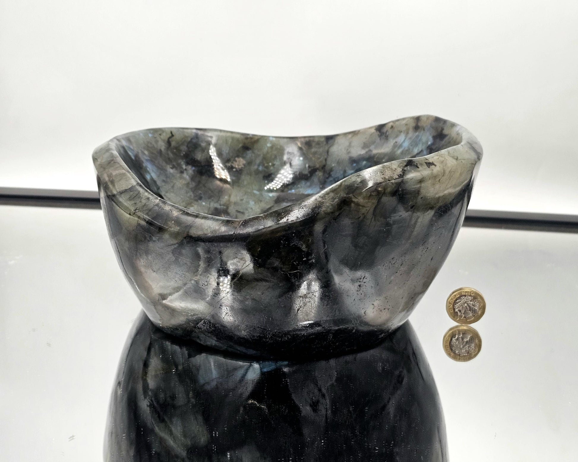 Luxury Labradorite crystal bowl for refined home décor