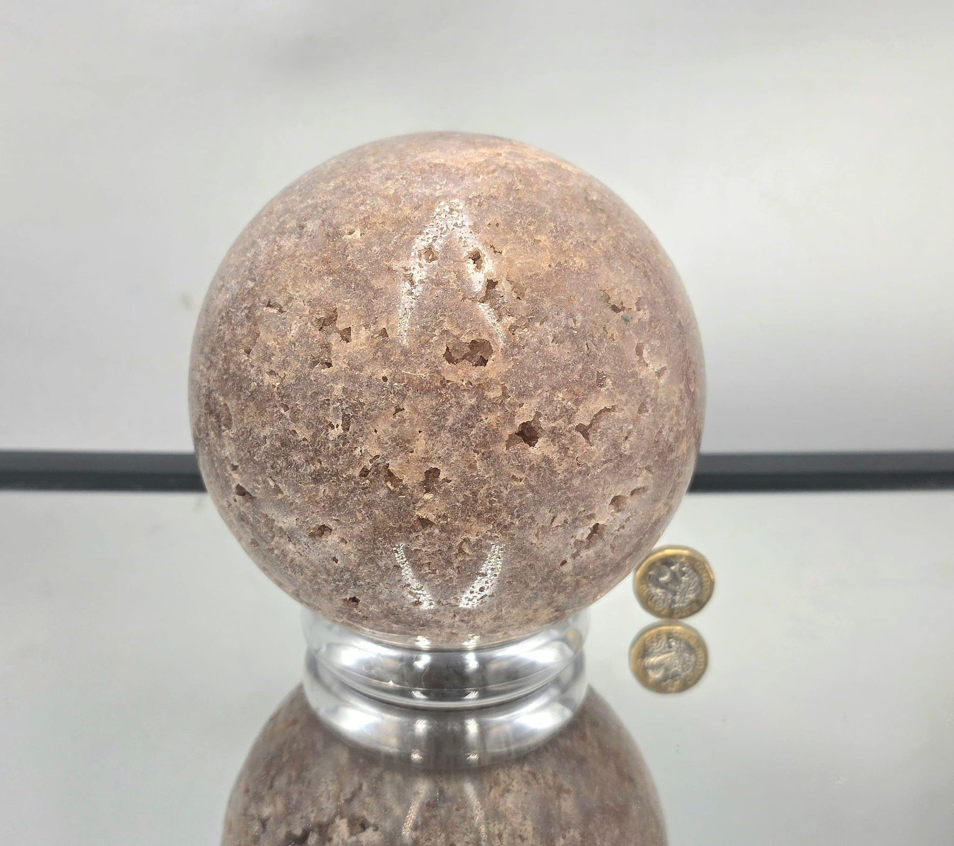 Luxury Pink Amethyst sphere for home décor