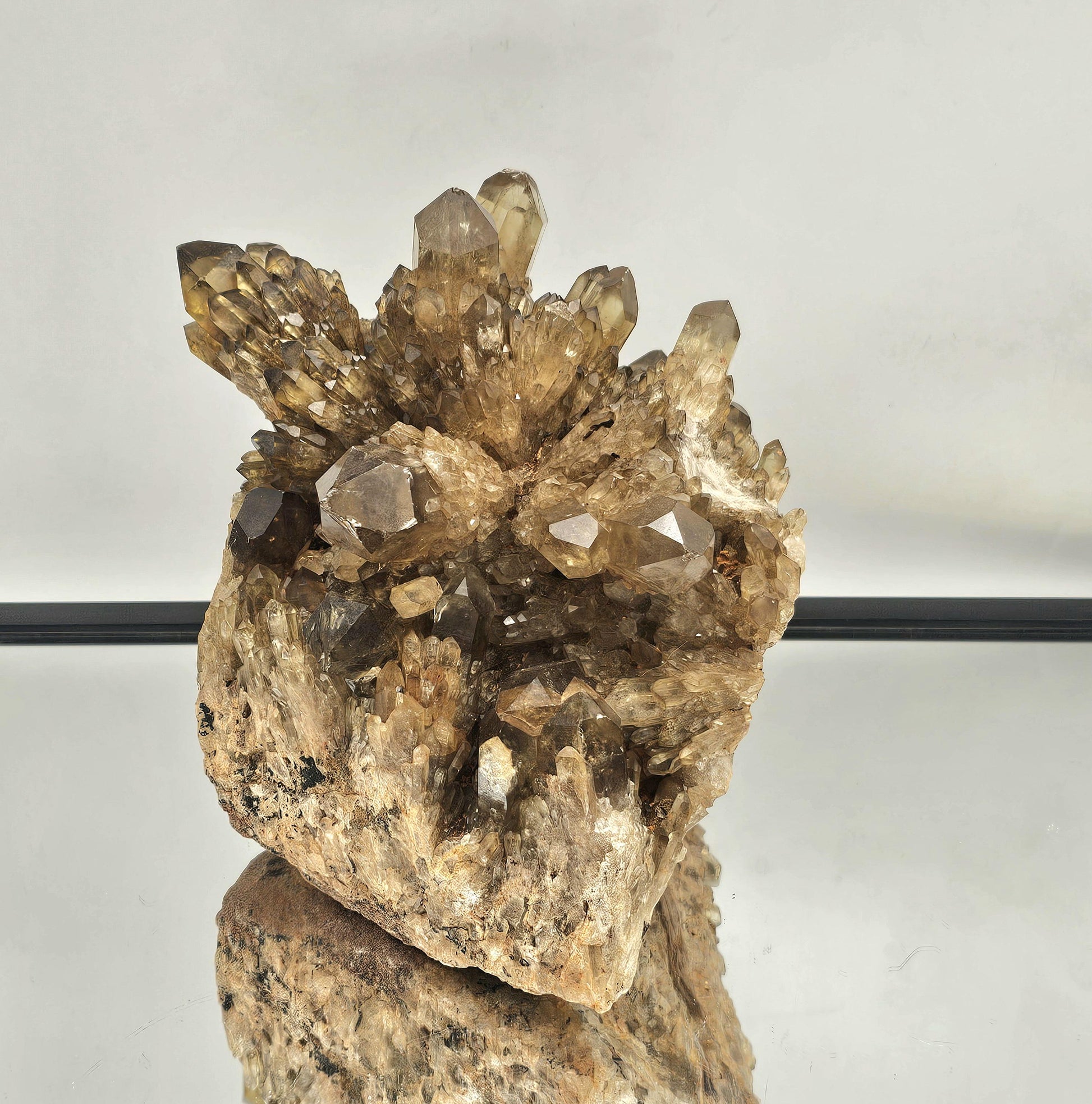 Luxury Kundalini Citrine crystal cluster, perfect for interiors.