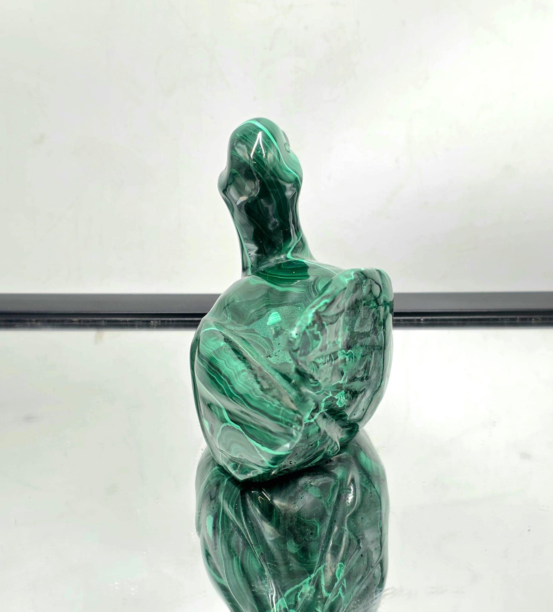 Luxury malachite duck figurine for collectors