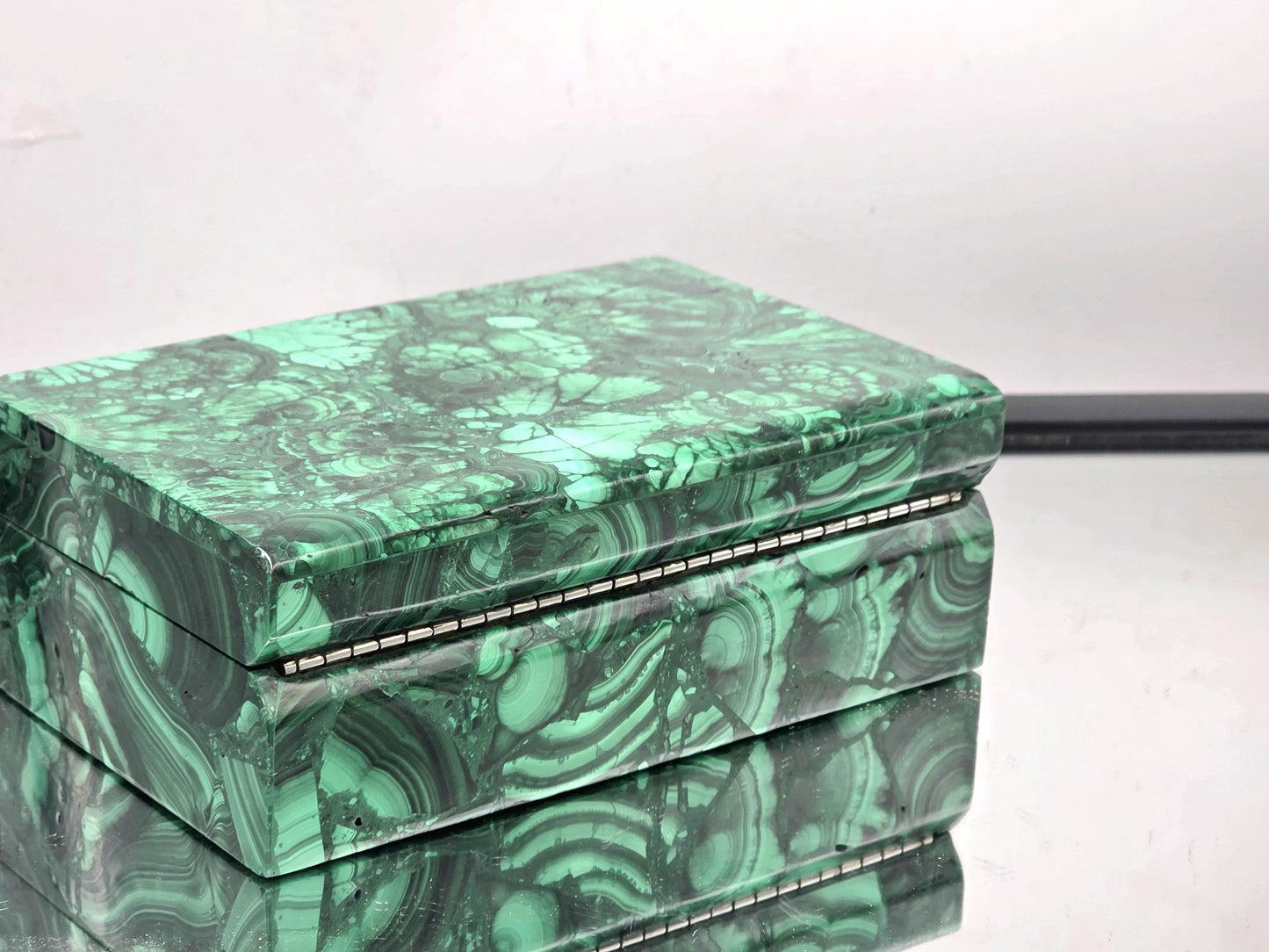 Luxury Malachite stone box for crystals or small treasures
