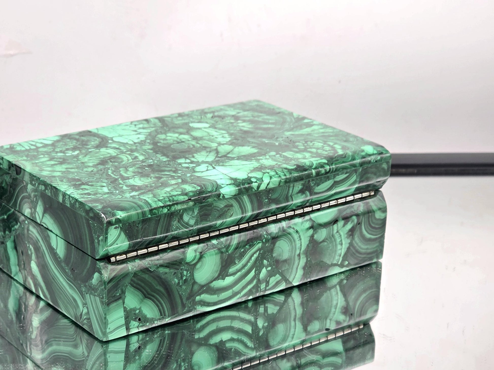 Luxury Malachite stone box for crystals or small treasures
