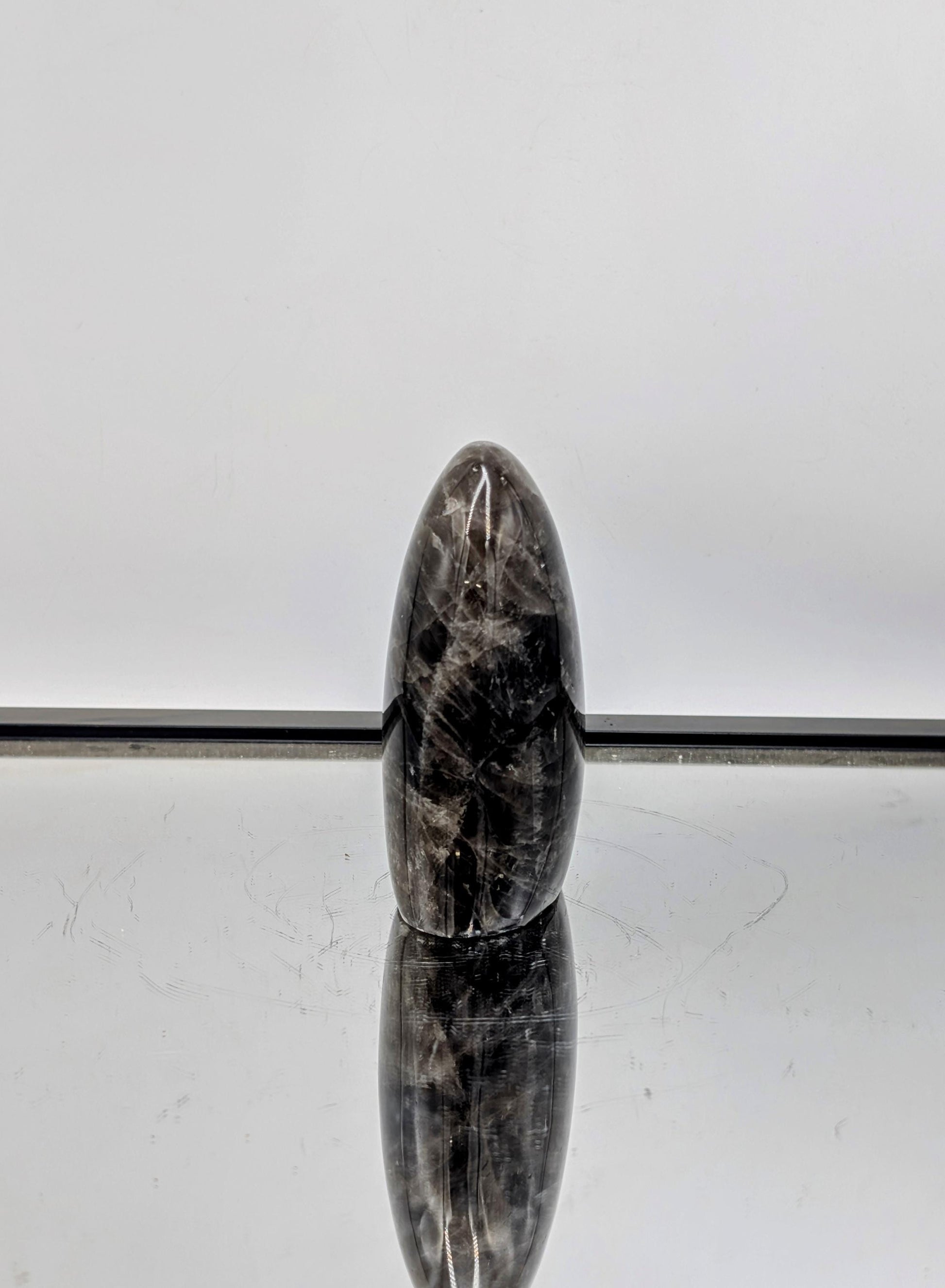 Natural dark Smoky Quartz freeform sourced from deep underground in Madagascar.