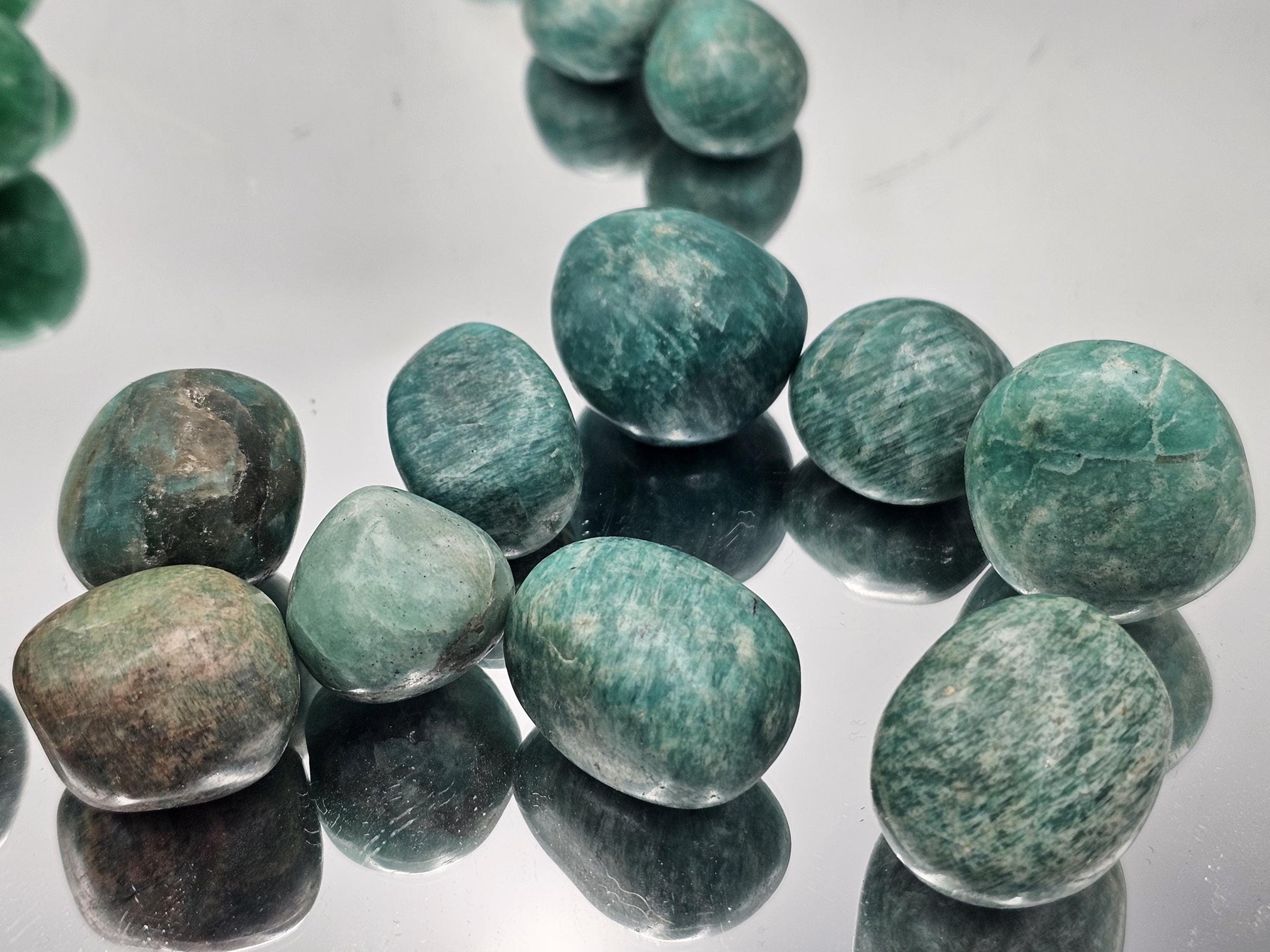 Stunning Ammonite Crystal Tumblestones with natural patterns.