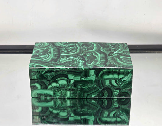 A luxurious Malachite jewellery box, perfect for home décor.