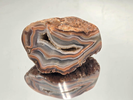 High grade Malawi Agate geode polished specimen.