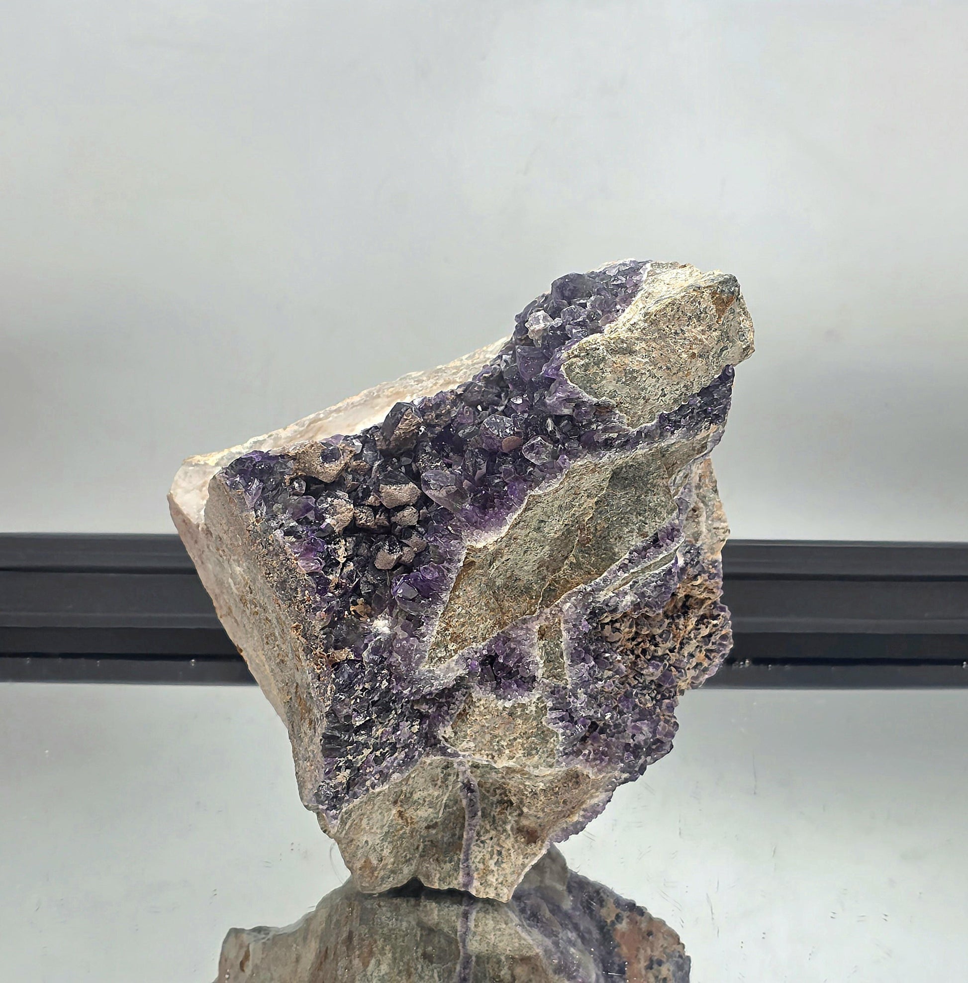 Dark purple Mapatizya amethyst cluster, collector quality.