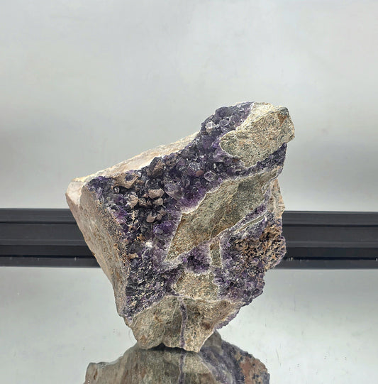 Dark purple Mapatizya amethyst cluster, collector quality.