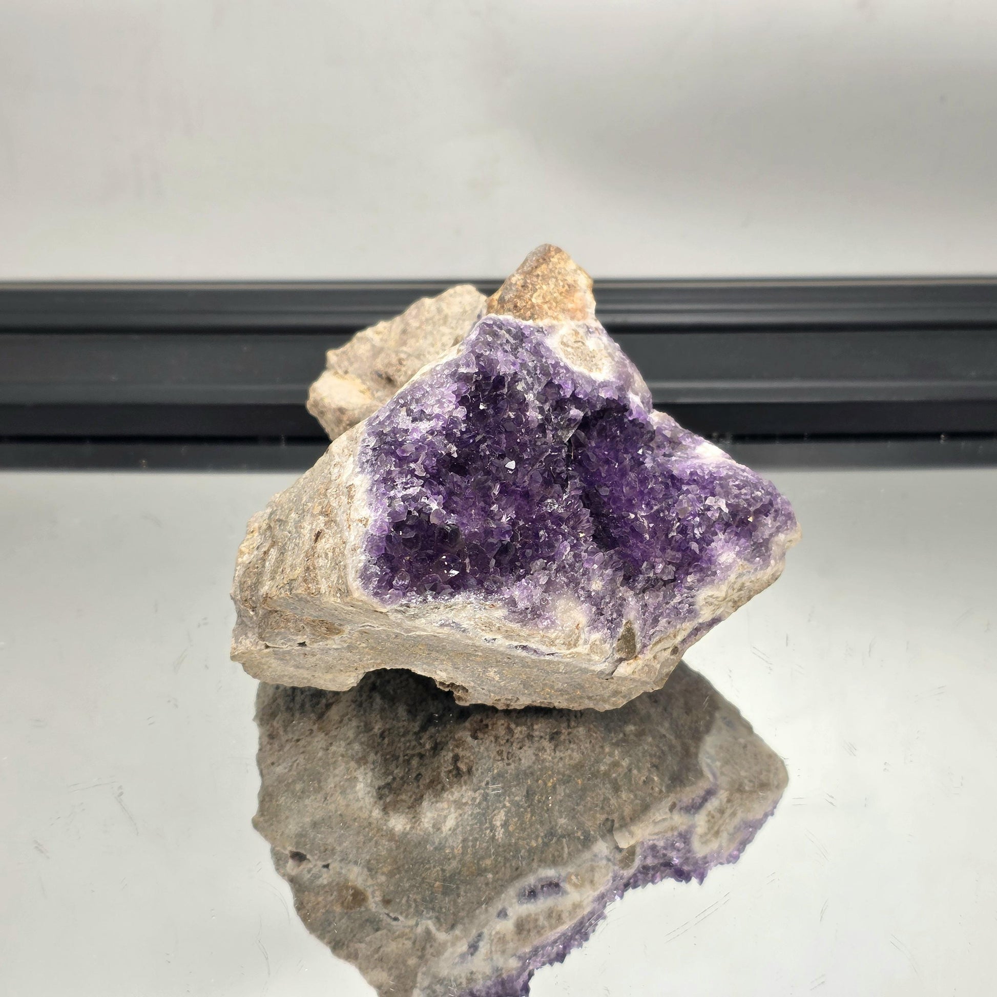 Dark violet Mapatizya amethyst cluster from Zambia.