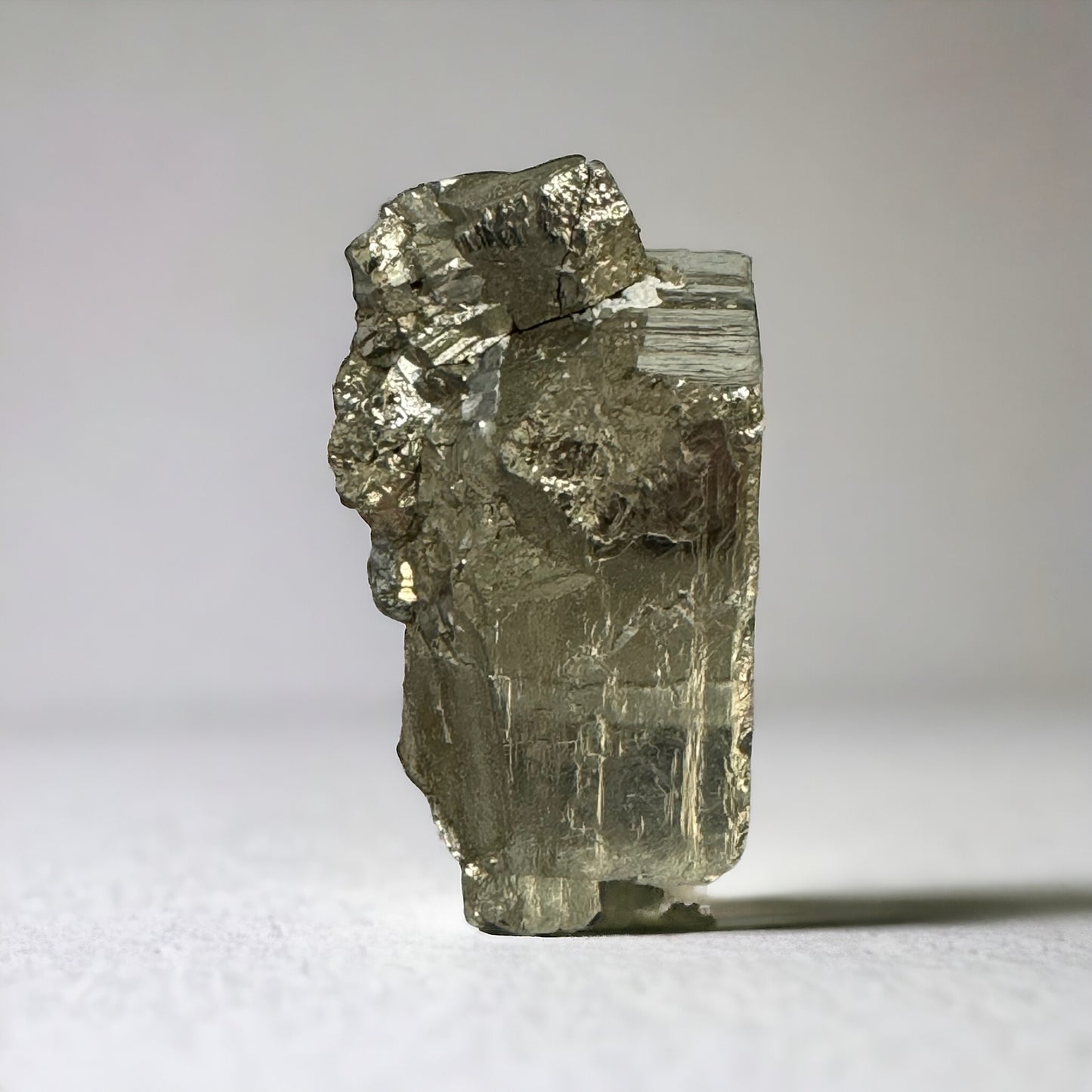 1) Pyrite Crystal Cube With Mangano Calcite