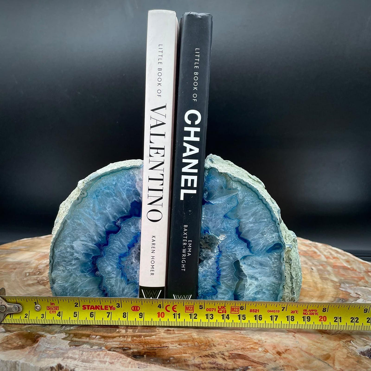 Natural Agate bookends for modern homes