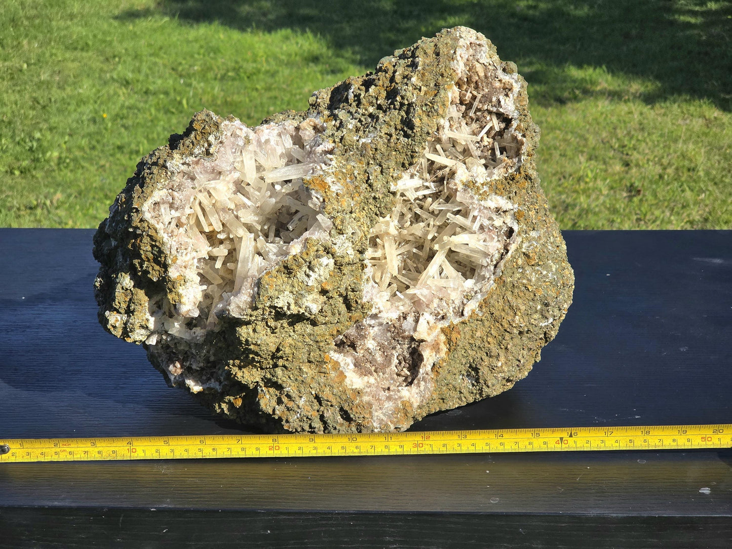 Moroccan Aragonite geode as a statement crystal for refined interiors.