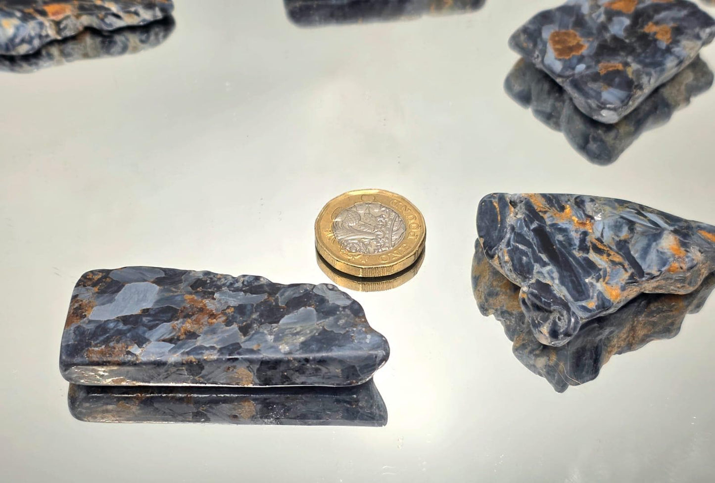 Detailed view of chatoyant Pietersite crystal