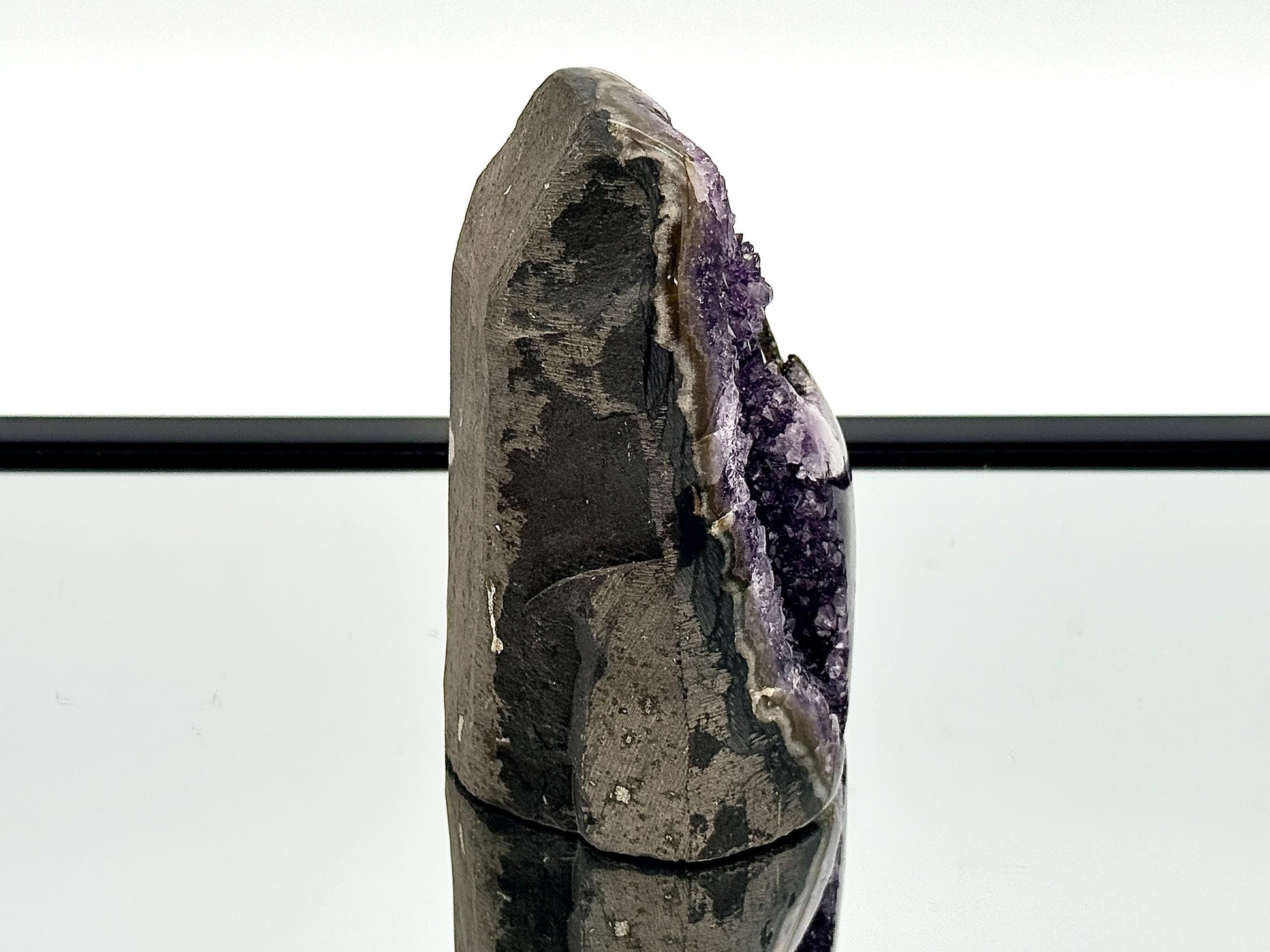 Natural amethyst cluster mineral specimen