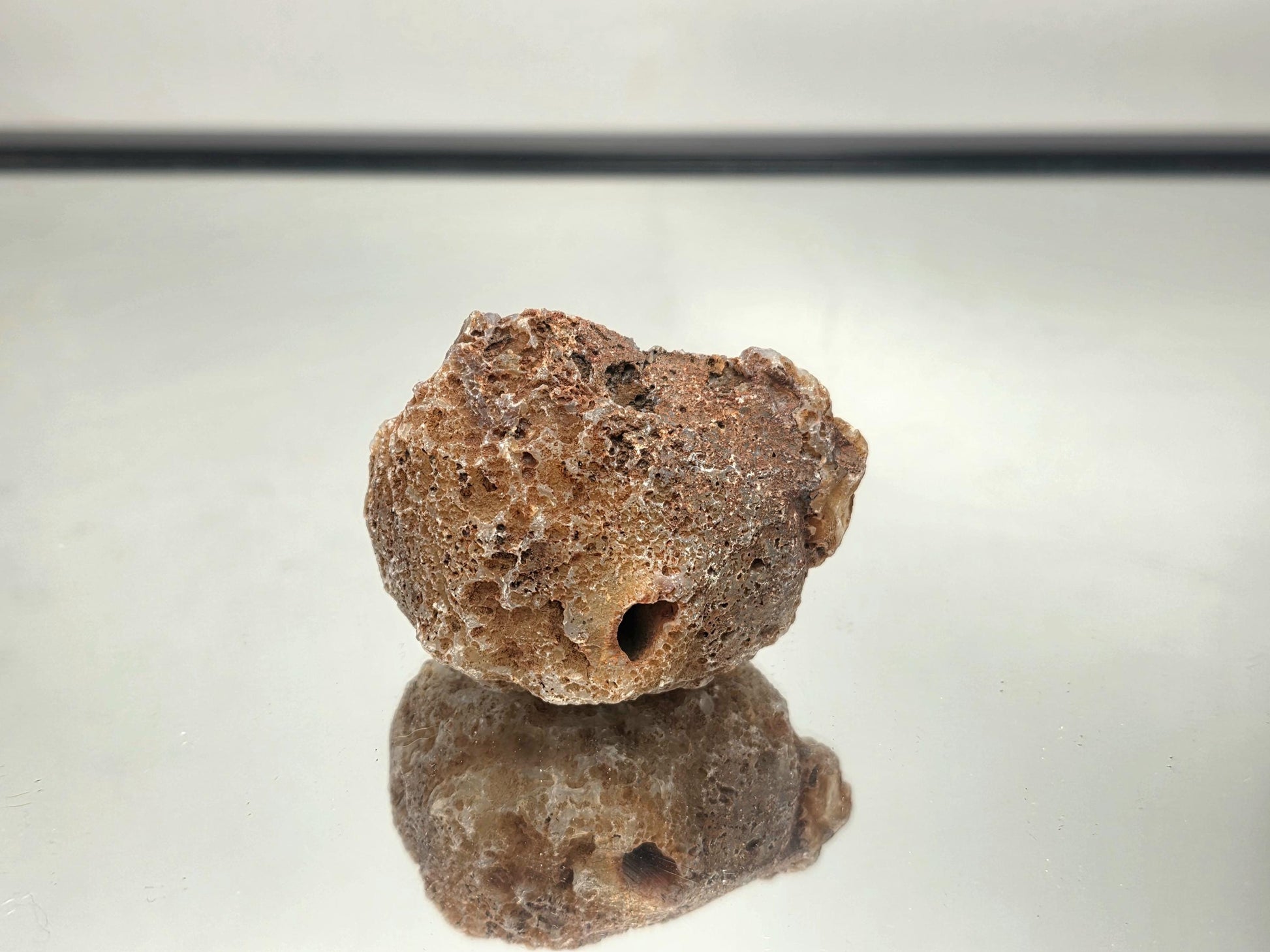 Natural banded Malawi Agate polished crystal specimen.