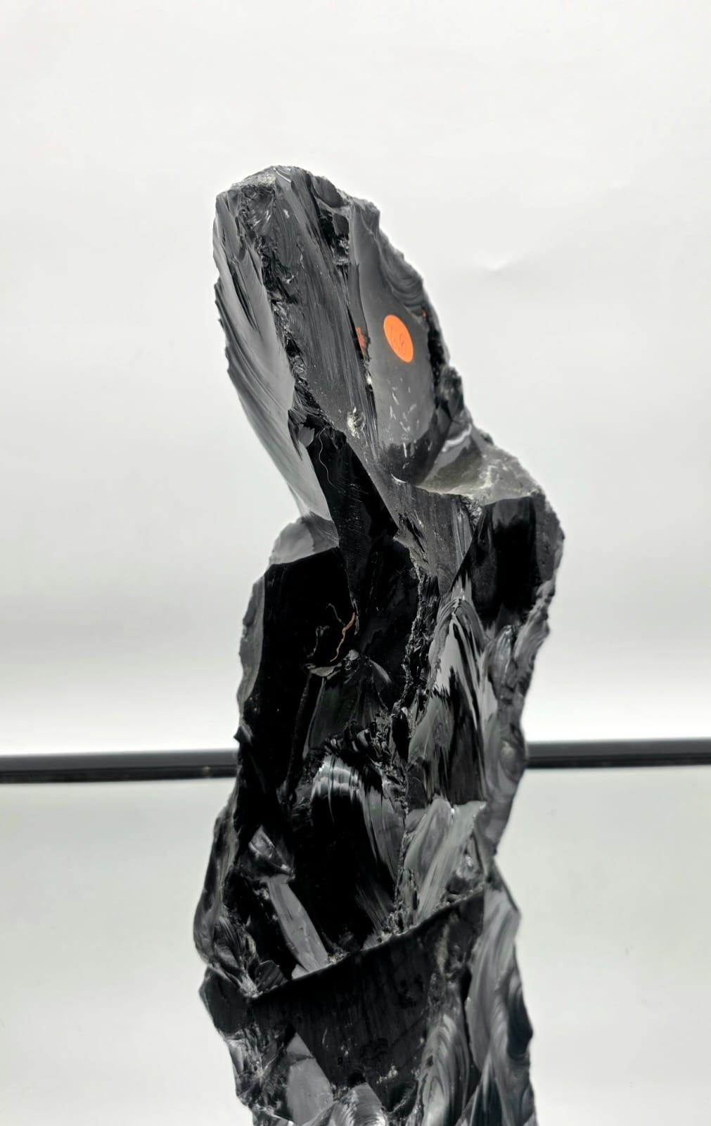 polished obsidian freeform crystal modern interior display