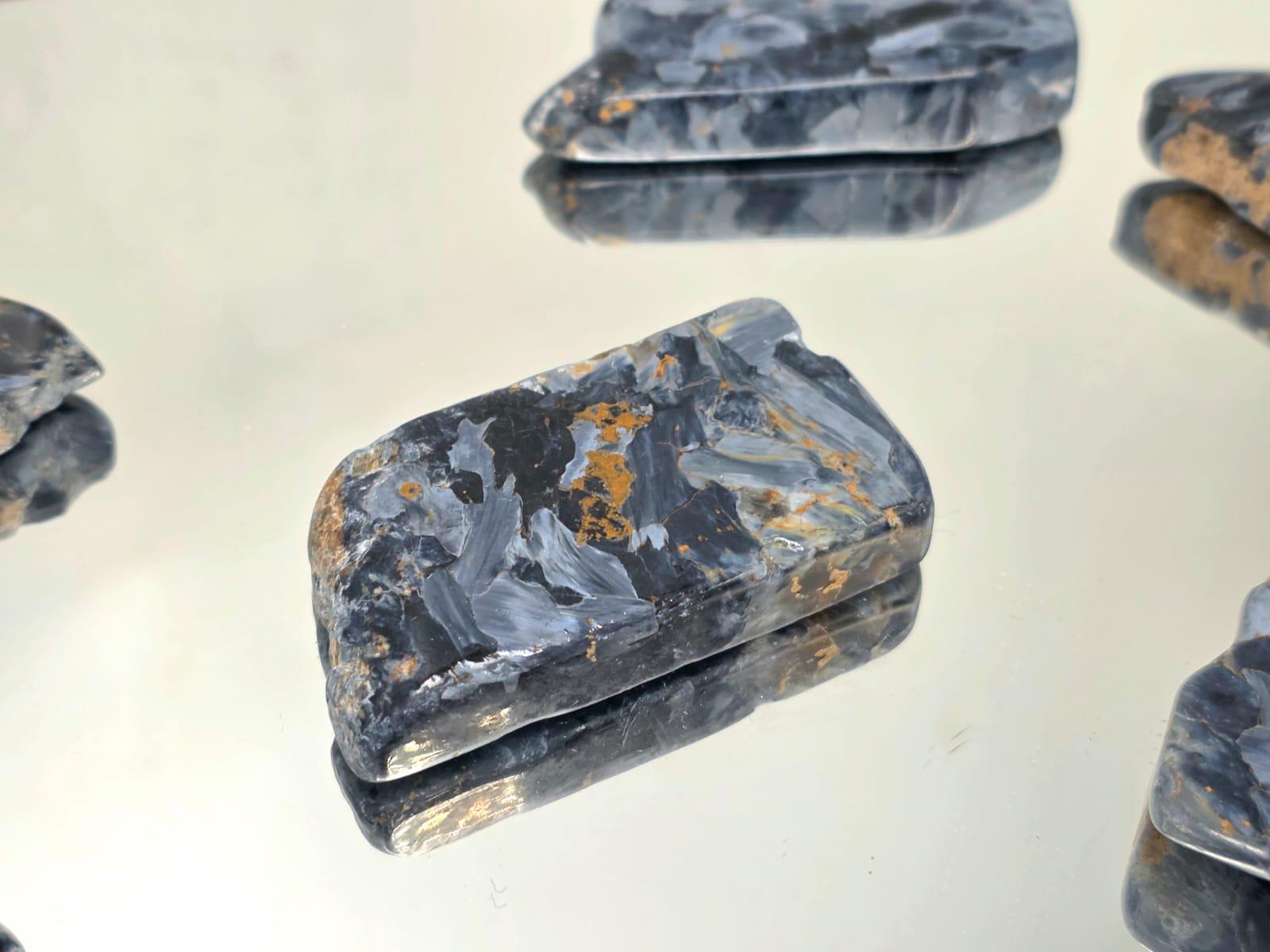 Polished Pietersite crystal slice in natural light