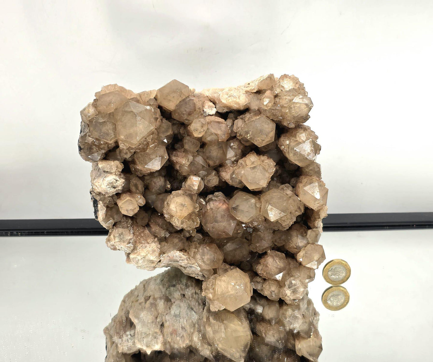 Natural citrine cluster mined in Congo with rich honey tones