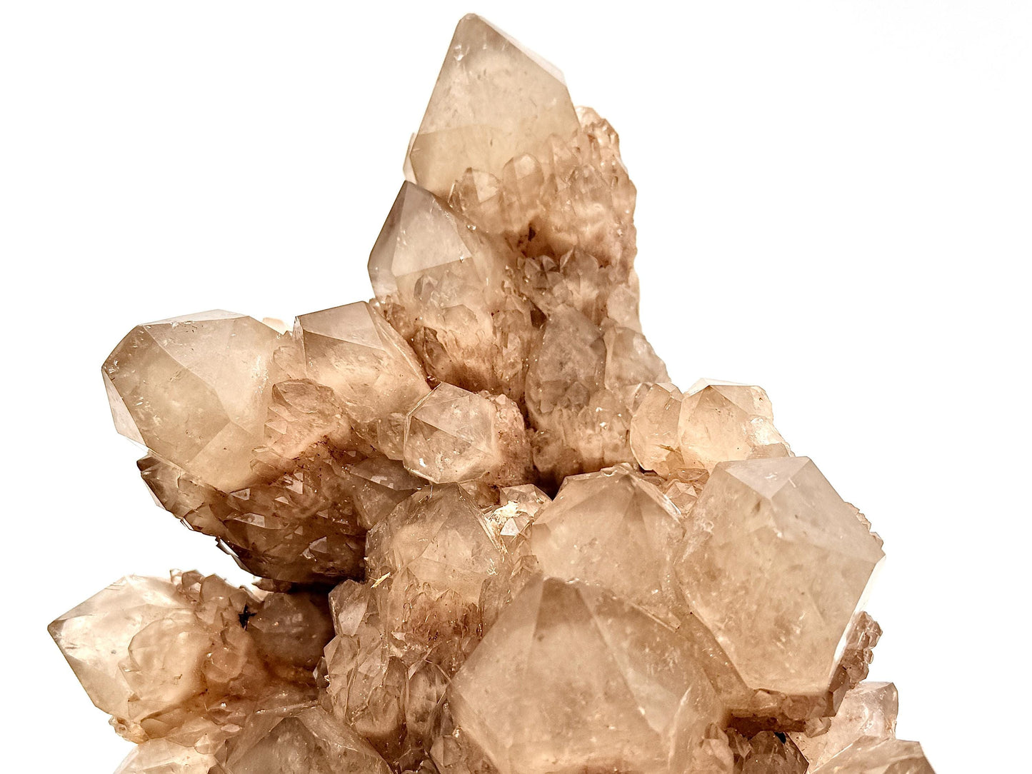 Natural citrine cluster with polished edge base