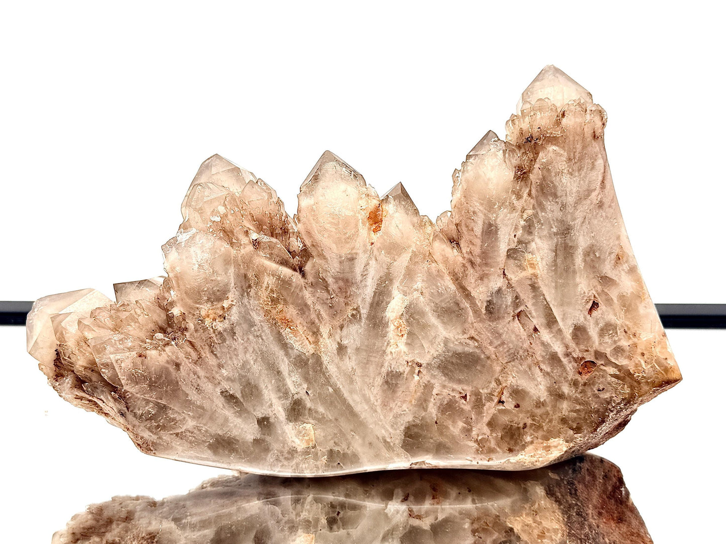 Natural citrine mineral display crystal cluster