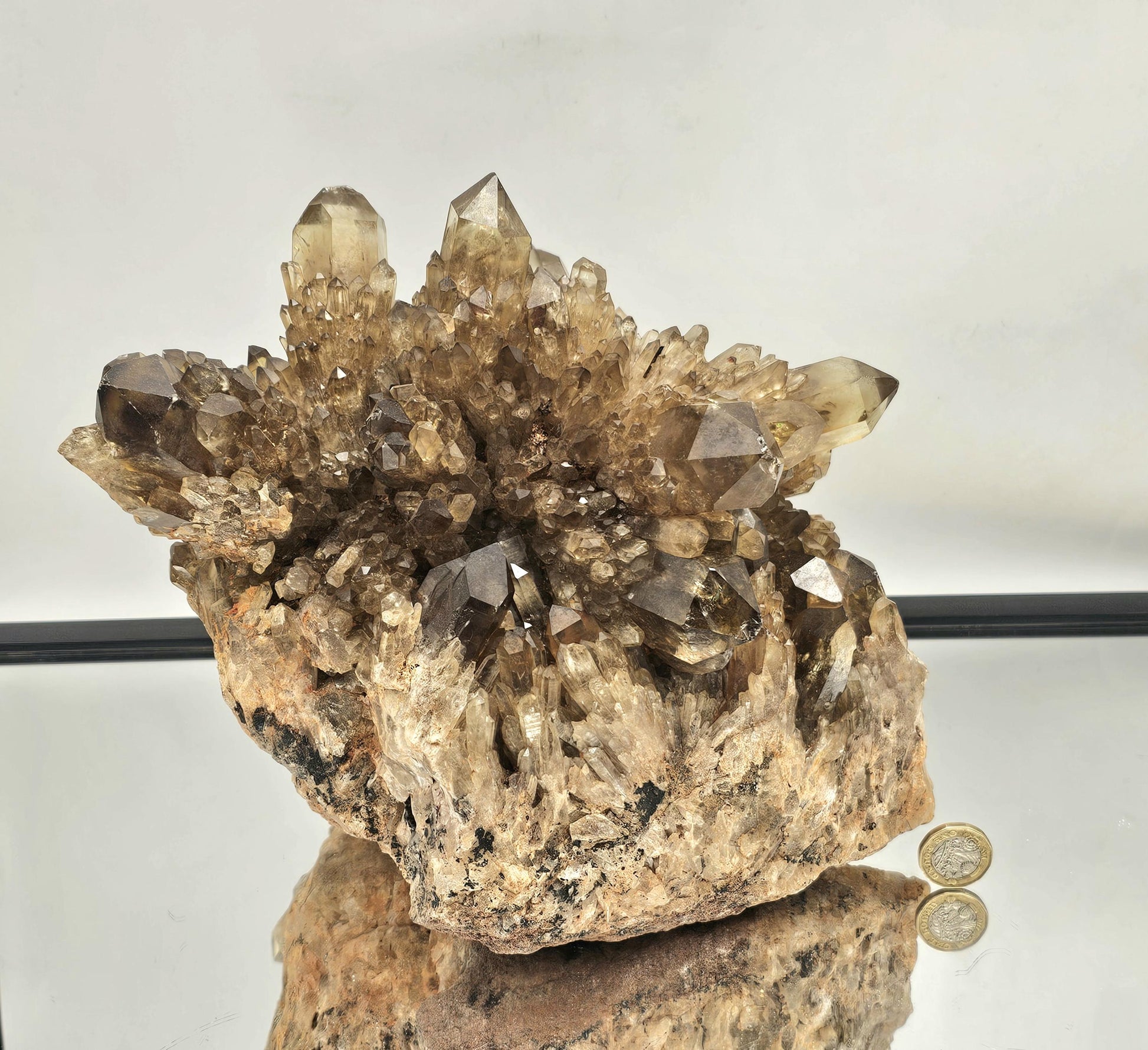 Natural Kundalini Citrine cluster, a collector’s dream crystal.