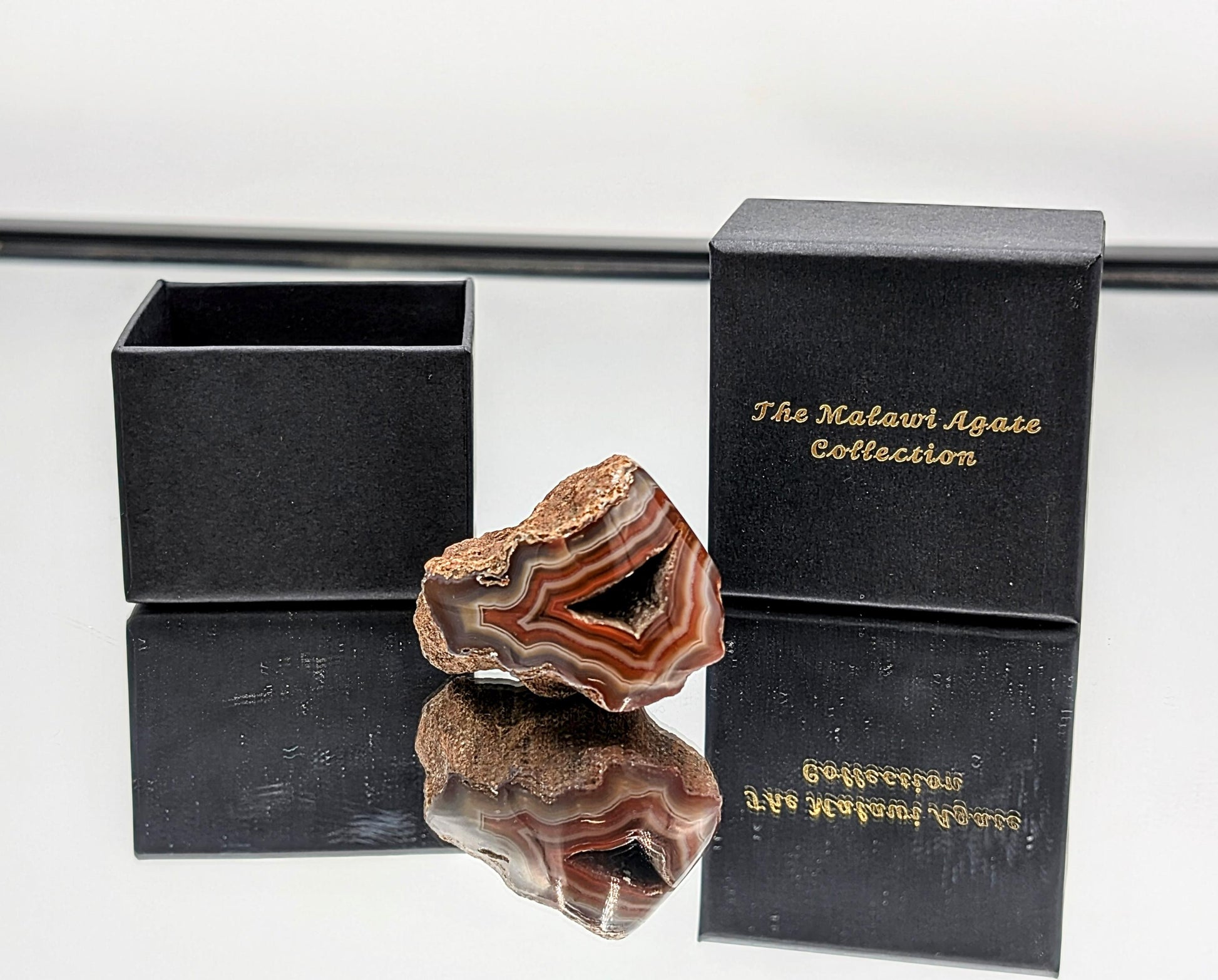 A natural Malawi agate collector’s piece with an exceptional polished finish.