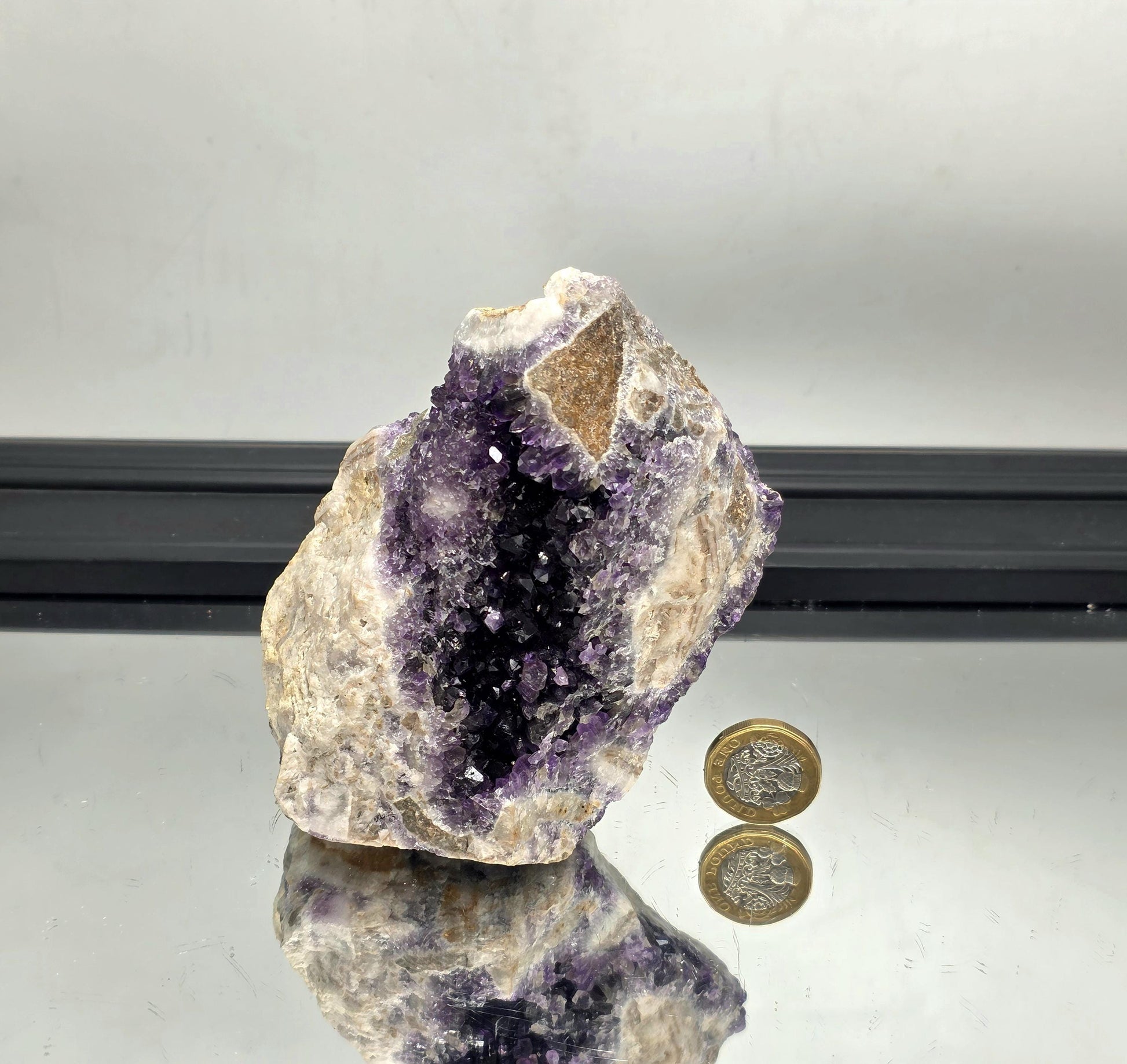 Natural Mapatizya amethyst cluster from Zambia.