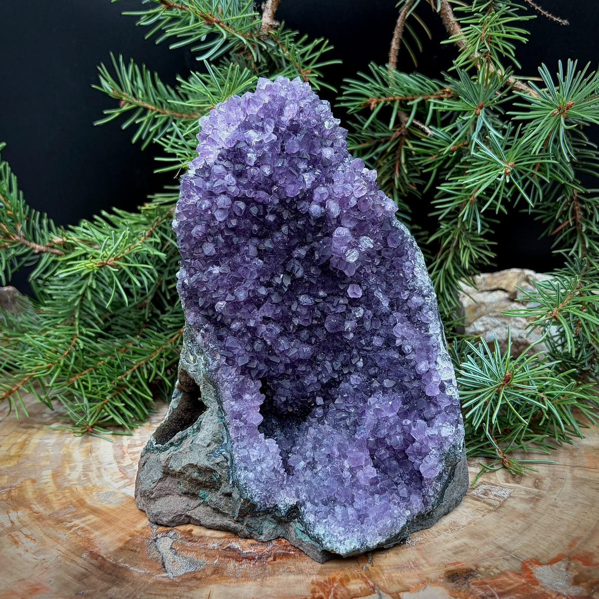 Natural purple Amethyst crystal from Brazil