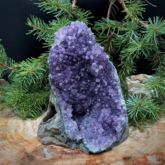 Natural purple Amethyst crystal from Brazil