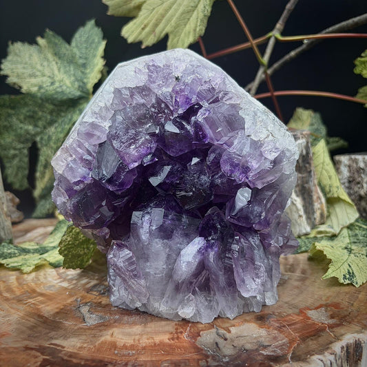 Natural Uruguayan Amethyst freeform for luxury home décor.