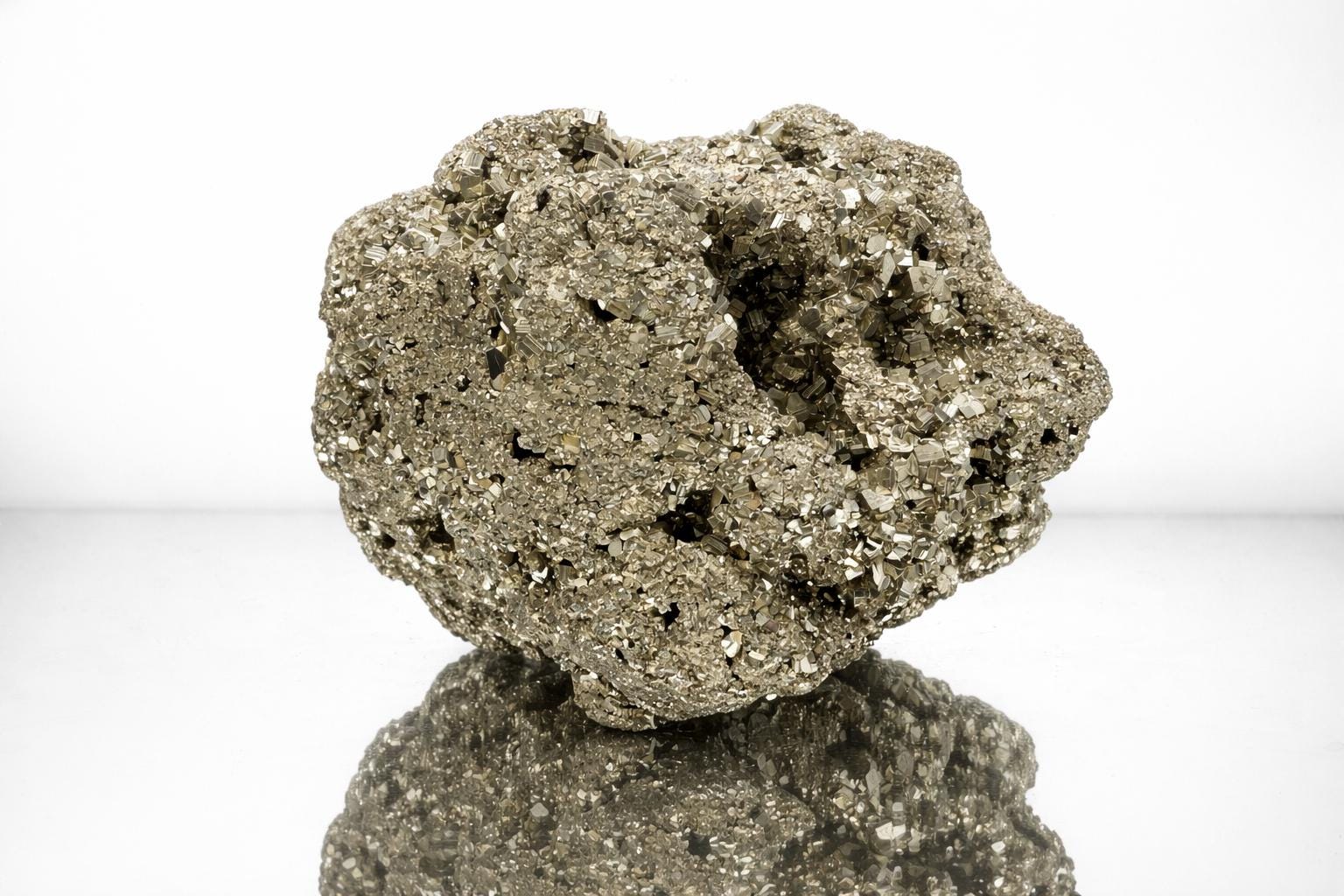 Natural Pyrite mineral specimen sourced from Peru