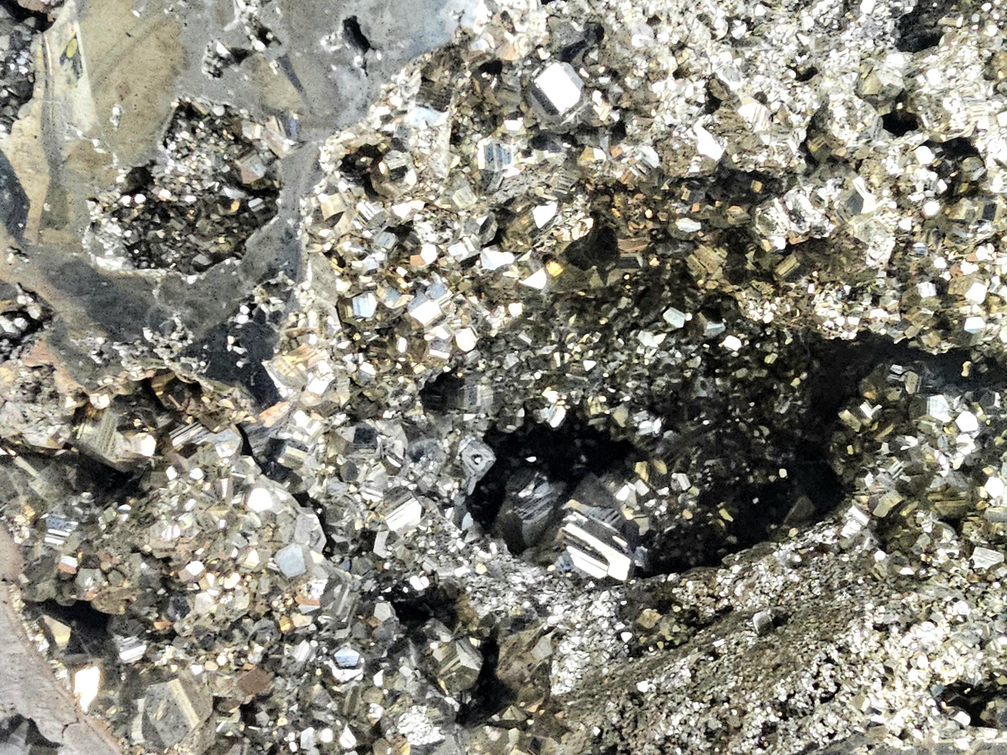 Extra-large Peruvian pyrite sphere, 12.5 inches in diameter.
