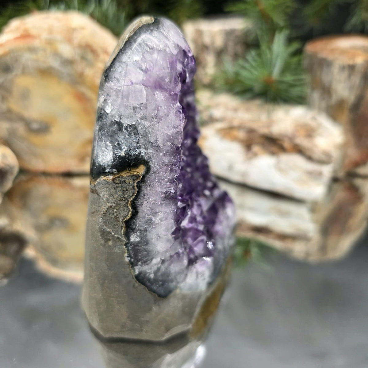 Uruguayan Amethyst quartz freeform suitable for home display.