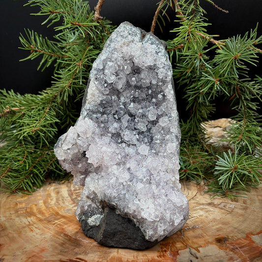 Natural Quartz Geode Cut Base