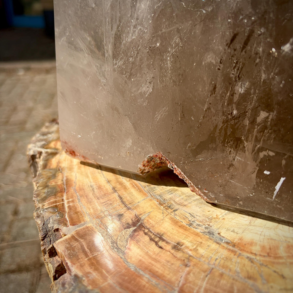 Natural internal veils and crystalline features within Quartz
