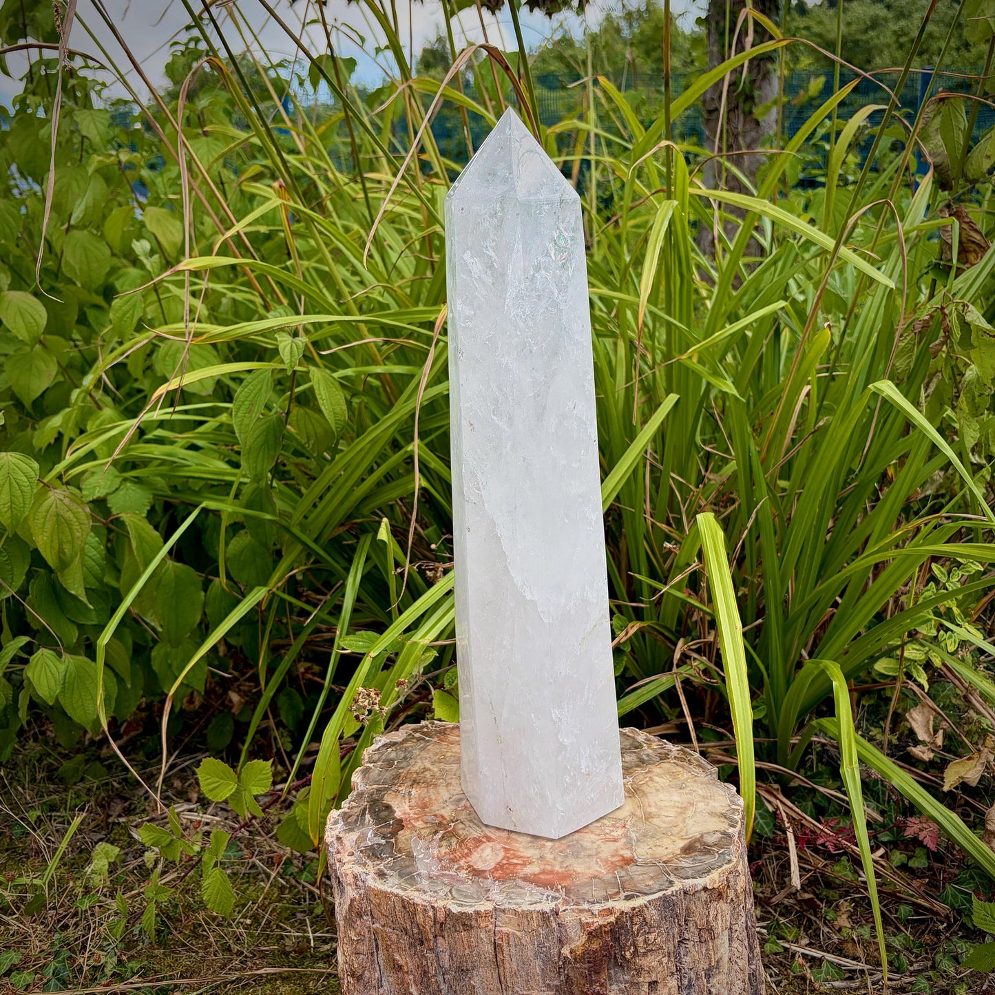 Polished Smoky Quartz and Clear Quartz towers
