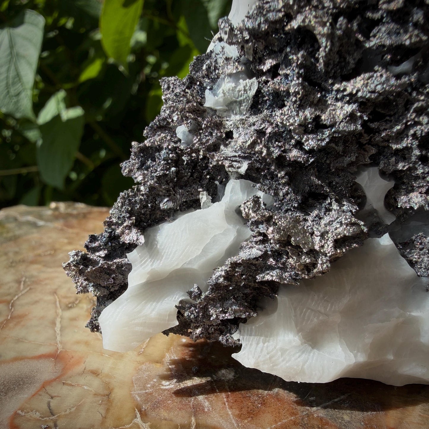 Natural Silver mineral display specimen from Morocco