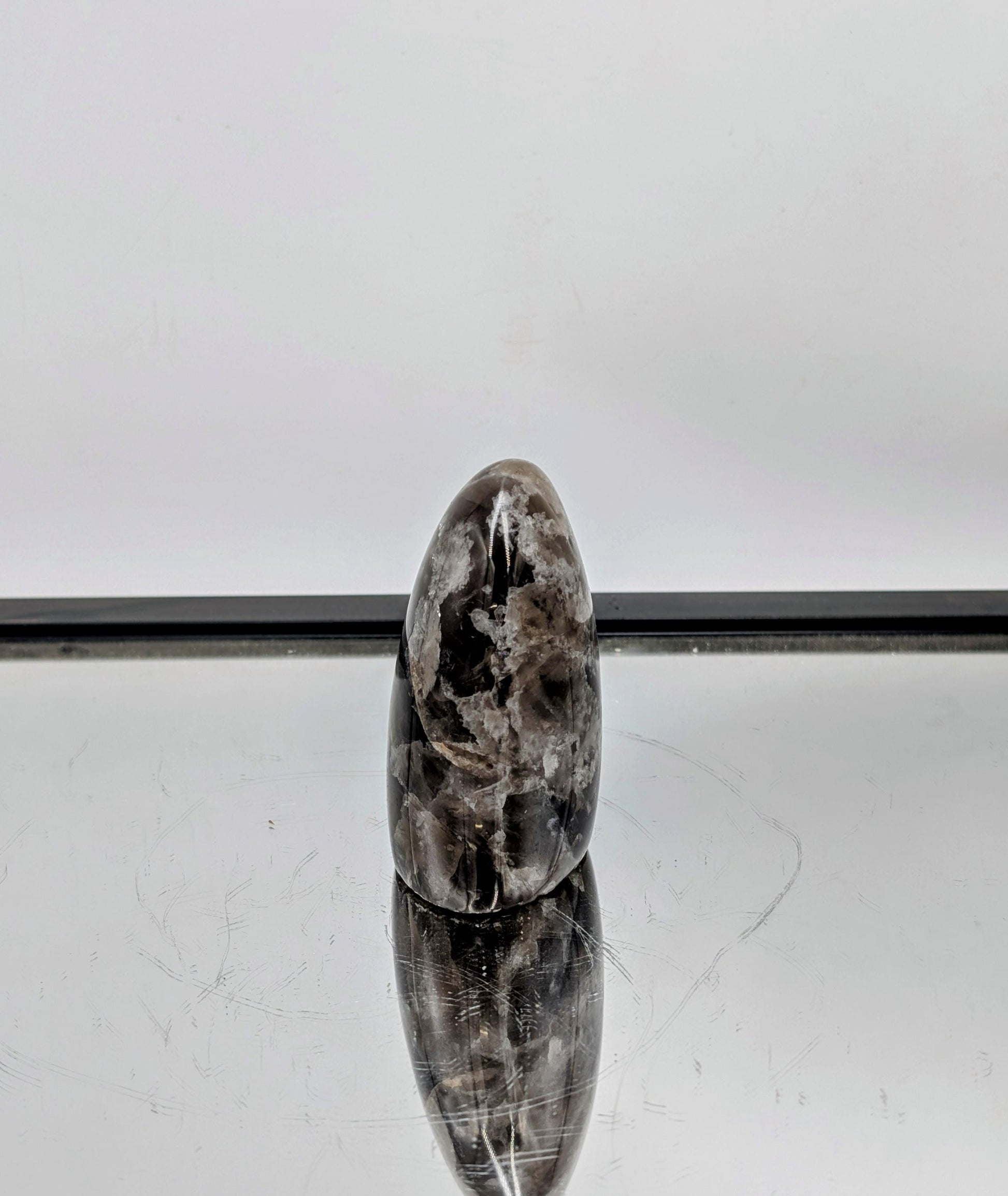 Natural Smoky Quartz freeform crystal with no treatment, showcasing deep, rich hues.