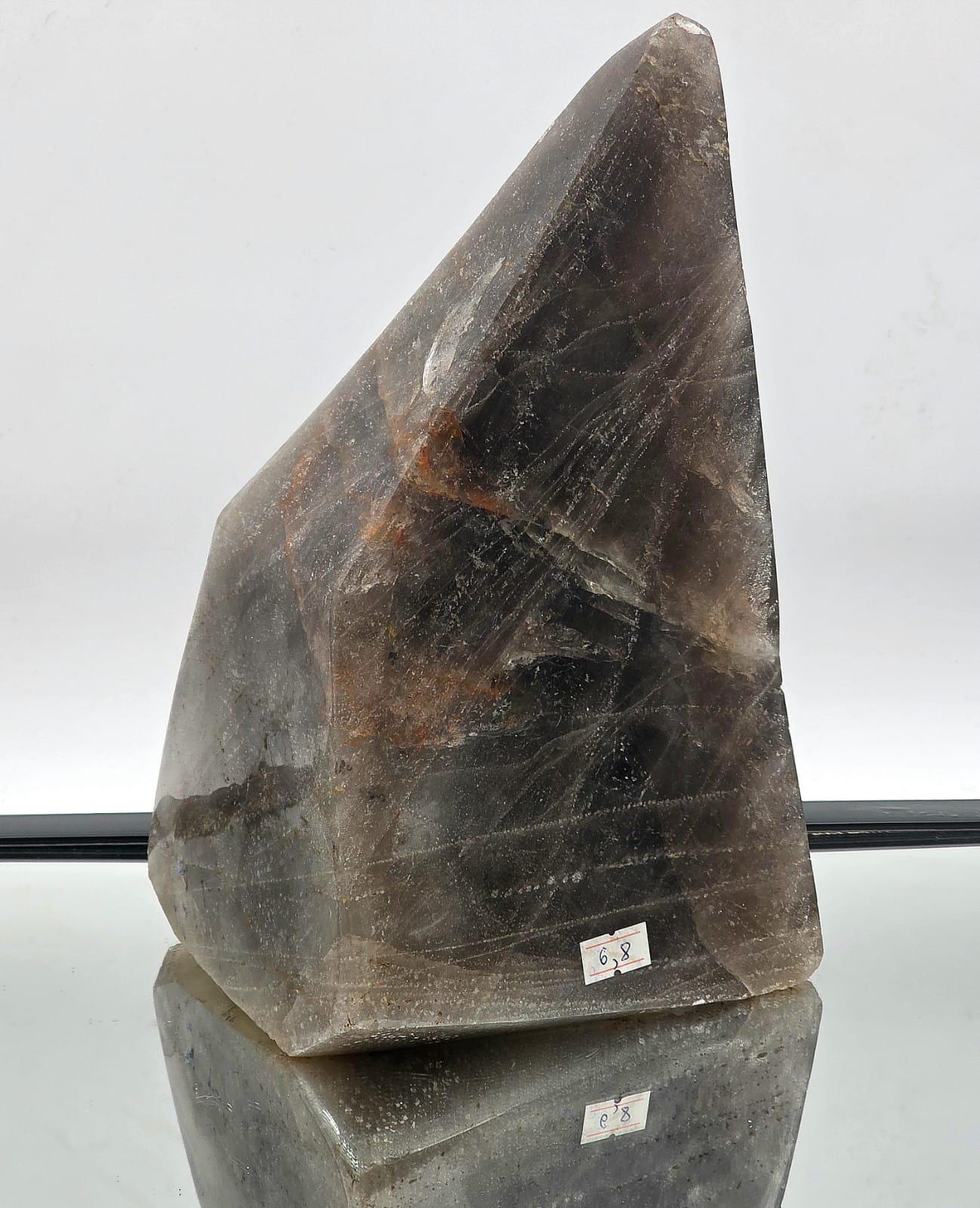 natural smoky quartz polished freeform display Madagascar